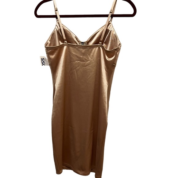 Haute Monde Gold Zippered Dress Size M NWT - Picture 3 of 4